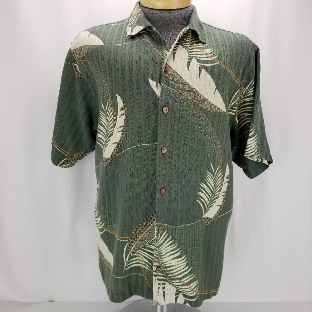 Tommy Bahama Mens 100% Silk Shirt Floral Hawaiian